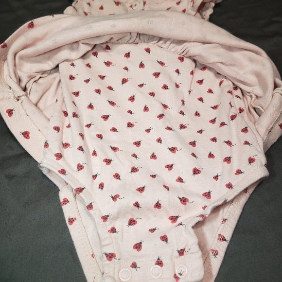 Baby Bundle Animals Ladybug Fox Floral 6-12/9m girls Old Navy/Carters 3 Piece - Picture 8 of 15